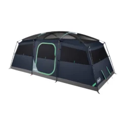 Coleman Sunlodge™ 10-Person Camping Tent, Blue Nights -Camp And Explore 10P20CABIN20CONVENTIONAL Blue20Nights 2 Front Angle Fly20Off Windows20Up 1