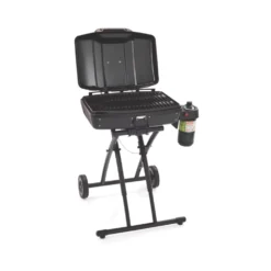 Coleman Road Trip Sportster® Propane Gas Grill -Camp And Explore 2000020947 coleman sportster grill open red without food angle 1