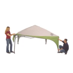 Coleman 10 X 10 Canopy Sun Shelter With Instant Setup -Camp And Explore 2000023970 setup 2