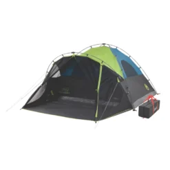 Coleman 6-Person Dark Room Fast Pitch Dome Tent With Screen Room -Camp And Explore 2000024290 coleman darkroom tent 6person angle203