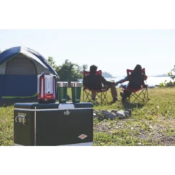 Coleman Sundome® 3-Person Camping Tent -Camp And Explore 2000024582 coleman sundome tent couple at campfire with talent in use 1