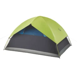 Coleman 4-Person Dark Room Sundome Tent 11 Coleman 4-Person Dark Room Sundome Tent -Camp And Explore 2000032253 coleman dark room tent 4p with rain fly green turquoise from behind right angle 1