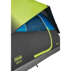 Coleman 6-Person Dark Room Sundome Tent -Camp And Explore 2000032254 coleman dark room tent 6p awning green turquoise detail 15B15D