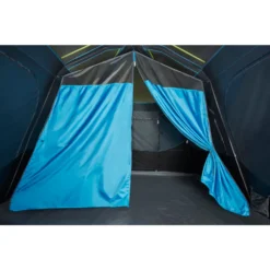 Coleman 10-Person Dark Room Instant Cabin Tent With Rainfly -Camp And Explore 2000032730 coleman dark room tent 10p room divider green turquoise detail 1