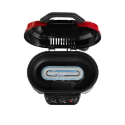 Coleman RoadTrip® 225 Portable Tabletop Propane Grill 11 Coleman RoadTrip® 225 Portable Tabletop Propane Grill -Camp And Explore 2000033047 225 Table Top Coleman Red Detail Grill Open Burner System Flames20copy