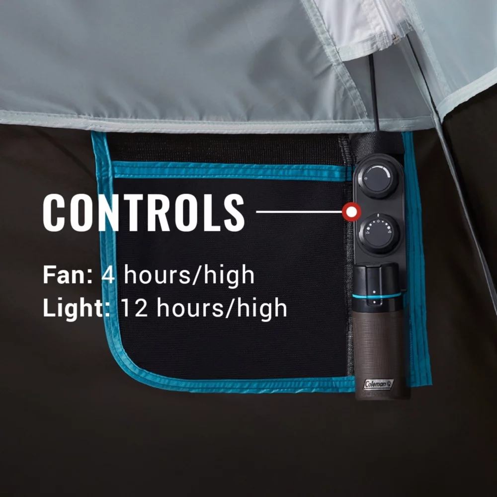 Coleman OneSource™ Rechargeable 4-Person Camping Dome Tent With Airflow System & LED Lighting 7 Coleman OneSource™ Rechargeable 4-Person Camping Dome Tent With Airflow System & LED Lighting - Image 7