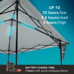 Coleman OneSource™ 10 X 10 Canopy Shelter With LED Lighting & Rechargeable Battery -Camp And Explore 2000035460 OneSource ATF 4 1