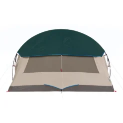 Coleman 4-Person Cabin Tent With Enclosed Weatherproof Screened Porch, Evergreen 15 Coleman 4-Person Cabin Tent With Enclosed Weatherproof Screened Porch, Evergreen -Camp And Explore 2000035608 Coleman 2020 US FlyOn StraightOn Back WindowClosed RET 1