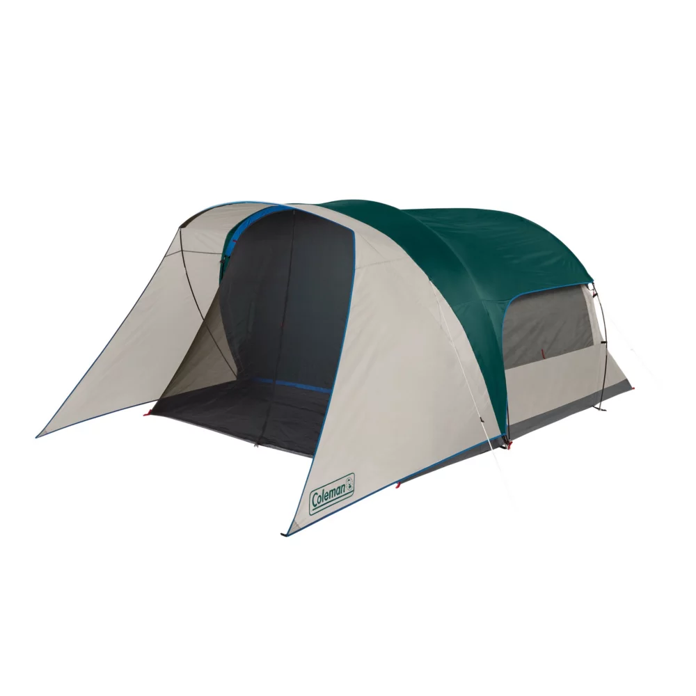 Coleman 6-Person Cabin Tent With Screened Porch, Evergreen 1 Coleman 6-Person Cabin Tent With Screened Porch, Evergreen