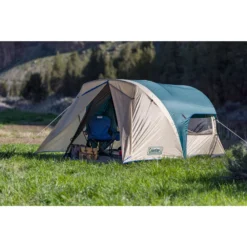 Coleman 6-Person Cabin Tent With Enclosed Weatherproof Screened Porch, Evergreen 11 Coleman 6-Person Cabin Tent With Enclosed Weatherproof Screened Porch, Evergreen -Camp And Explore 2019 20Bend20 Coleman 3827 1 White20Rope
