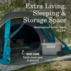 Coleman Skydome™ 6-Person Screen Room Camping Tent With Dark Room™ Technology -Camp And Explore 2155647 ATF4