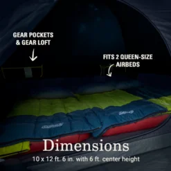 Coleman Skydome™ 6-Person Screen Room Camping Tent With Dark Room™ Technology -Camp And Explore 2155647 ATF6