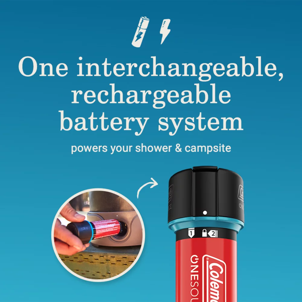 Coleman OneSource Rechargeable Built-In Pump Camp Shower Sprayer 2 Coleman OneSource Rechargeable Built-In Pump Camp Shower Sprayer - Image 2