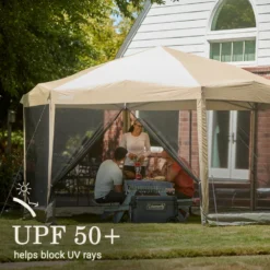 Coleman Back Home™ 15 X 13 Screen Canopy Tent -Camp And Explore 2156412 ShelterBackhome15x13 LightOak ATF5