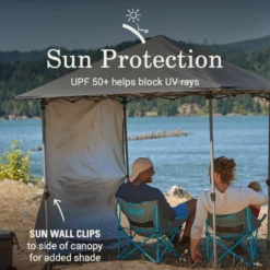 Coleman OASIS™ Lite 7 X 7 Canopy With Sun Wall -Camp And Explore 2156416 OasisLite7x7CanopySunWallBlack ATF4
