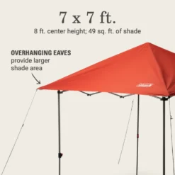 Coleman OASIS™ Lite 7 X 7 Canopy -Camp And Explore 2157497 OasisLite7x7CanopyRed ATF5