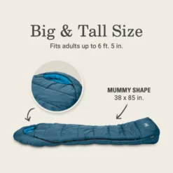 Coleman Tidelands™ 30° Big & Tall Mummy Sleeping Bag -Camp And Explore 2158169 ATF5