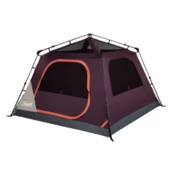Coleman Skylodge™ 4-Person Instant Camping Tent, Blackberry -Camp And Explore 4P CbnInstnt Blckbrry 2 FrontAngleRight FlyOff