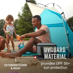 Coleman Skyshade™ Small Compact Beach Shade, Caribbean Sea -Camp And Explore Coleman 2000037508 Skyshade CaribbeanSea ATF4