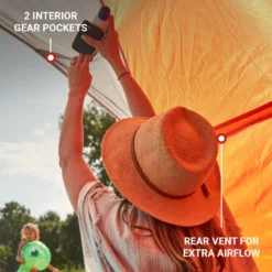 Coleman Skyshade™ Large Compact Beach Shade, Tiger Lily -Camp And Explore Coleman 2000037510 Skyshade TigerLily Large ATF6