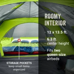 Coleman Skydome™ 8-Person Camping Tent With Screen Room, Rock Grey -Camp And Explore Coleman 2000037524 Skydome ScreenRoom 8P ATF6