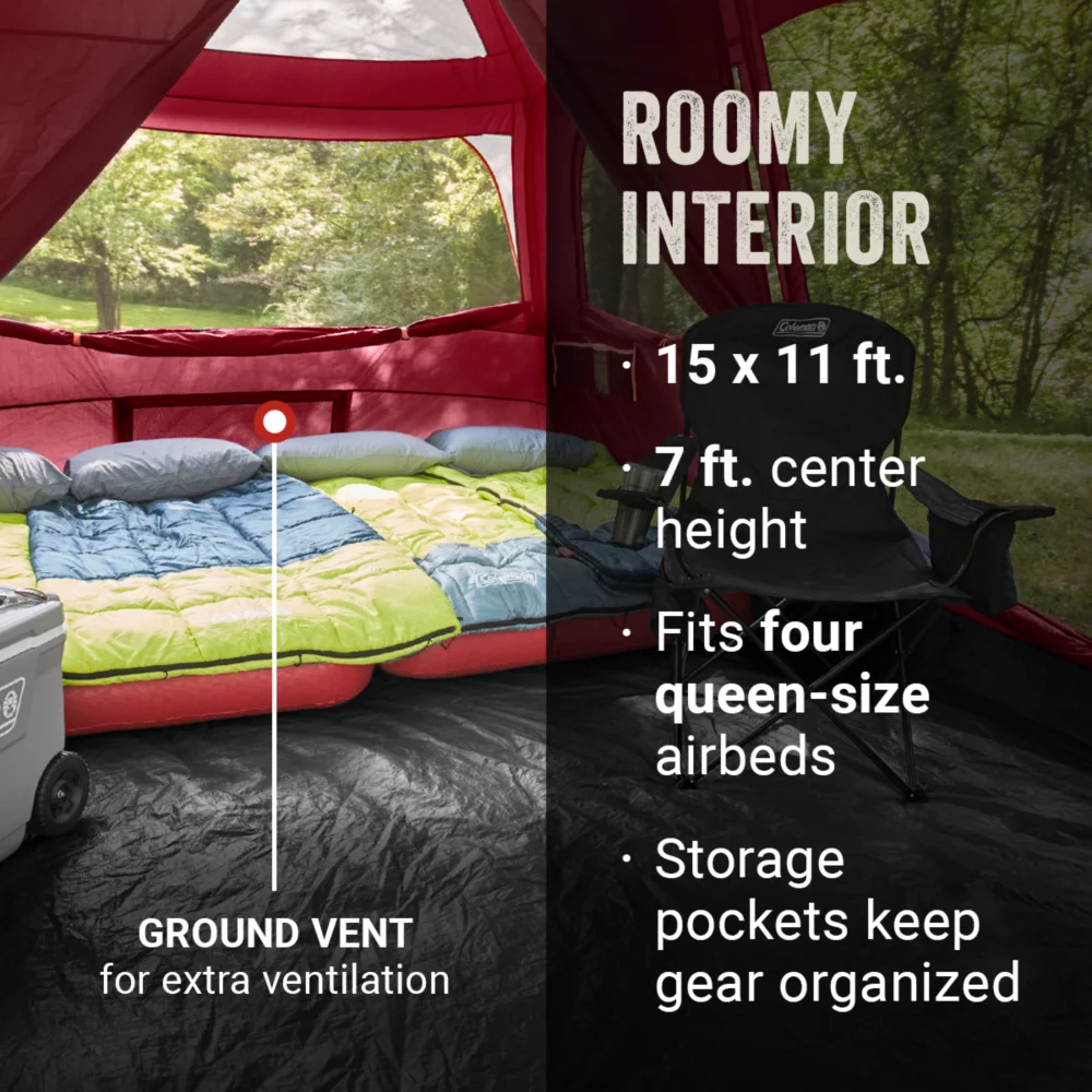 Coleman Skylodge™ 12-Person Camping Tent, Blackberry 6 Coleman Skylodge™ 12-Person Camping Tent, Blackberry - Image 6