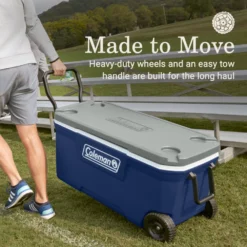 Coleman 316 Series™ 100-Quart Wheeled Cooler -Camp And Explore Coleman 316 100QuartWheeled Twilight ATF2