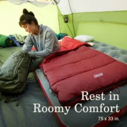 Coleman Flatlands™ 30°F Sleeping Bag -Camp And Explore Coleman Flatlands SleepingBags 30F Mahogany ATF5