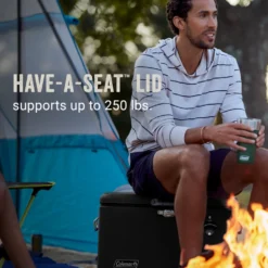 Coleman Reunion™ 54-Quart Steel Belted® Matte Cooler, Midnight 11 Coleman Reunion™ 54-Quart Steel Belted® Matte Cooler, Midnight -Camp And Explore Coleman SteelBelted Midnight ATF5