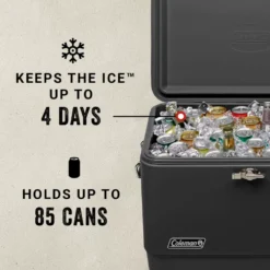 Coleman Reunion™ 54-Quart Steel Belted® Matte Cooler, Midnight 12 Coleman Reunion™ 54-Quart Steel Belted® Matte Cooler, Midnight -Camp And Explore Coleman SteelBelted Midnight ATF6